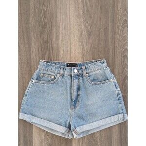 Asos Women's Light Blue High Rise Denim Shorts Size 4